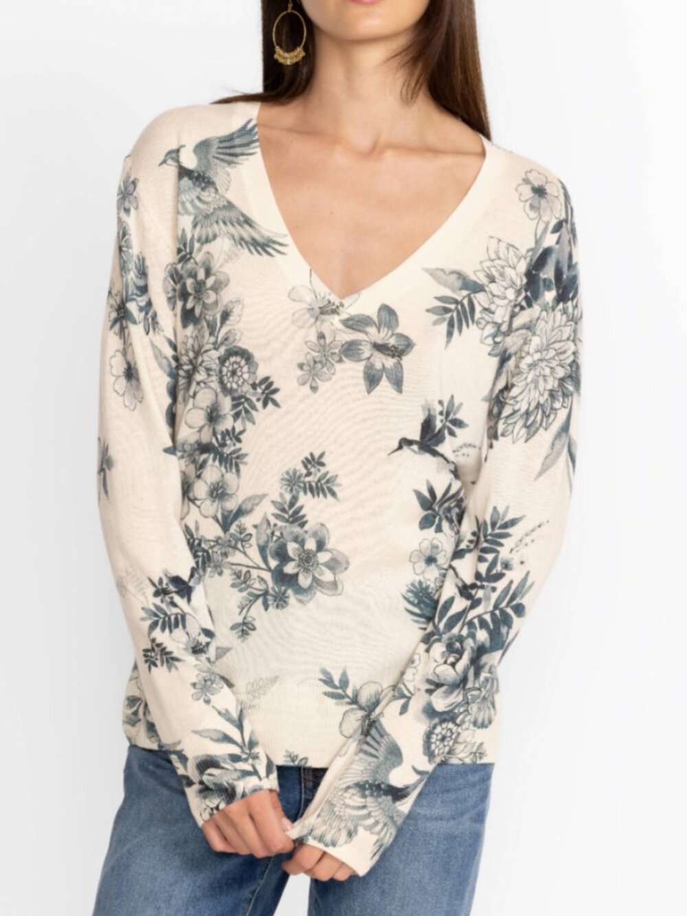 Johnny Was Anahi Printed Pullover Sweater